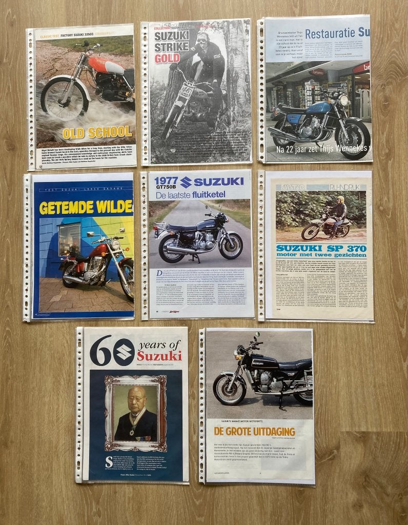Map met documentatie over Suzuki Motoren, Motoren, Verzenden, Suzuki