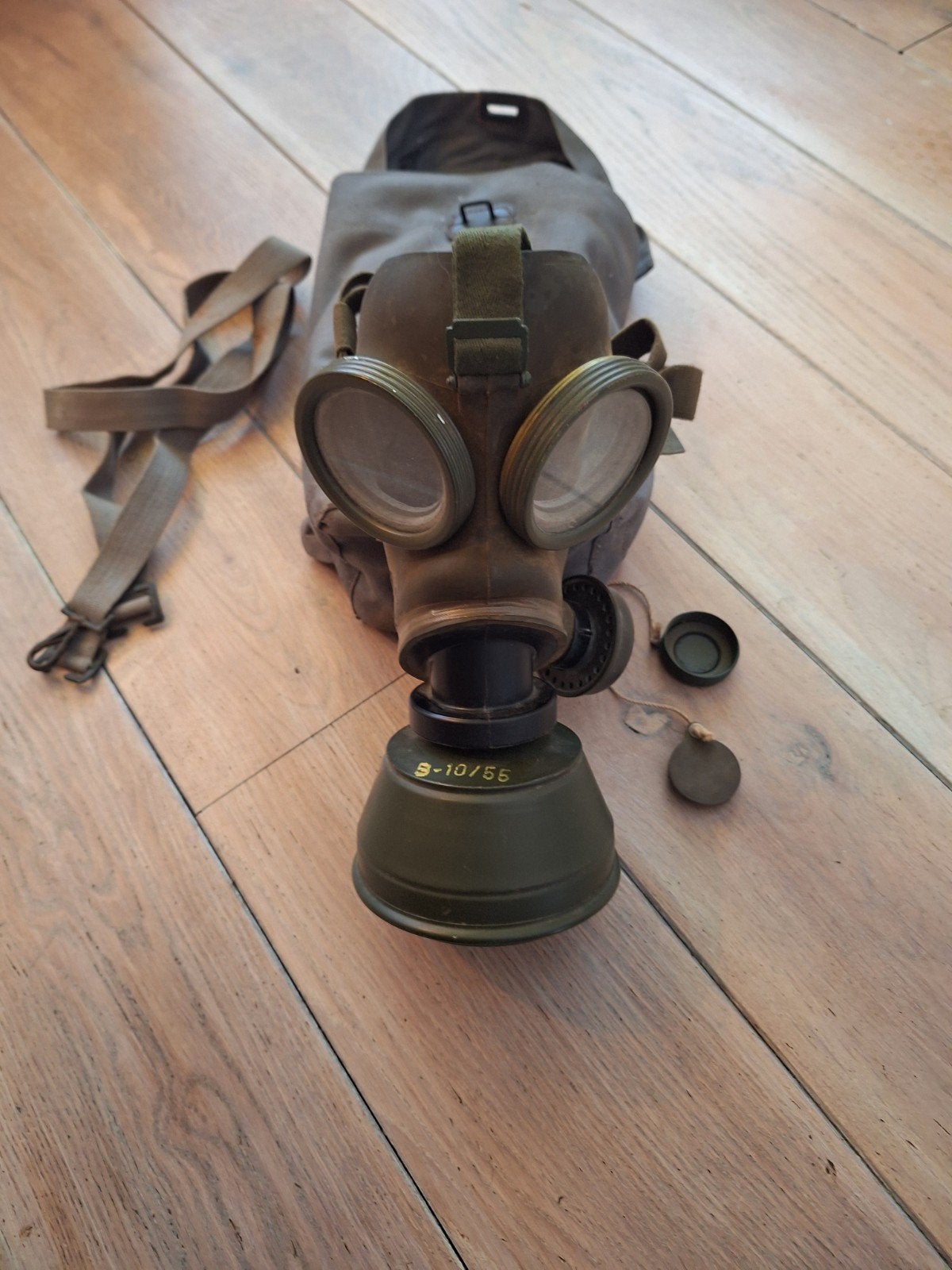 Duits gasmasker 2e Wereldoorlog met tas, Verzamelen, Militaria | Algemeen, Landmacht, Overige typen, Duitsland, Ophalen of Verzenden