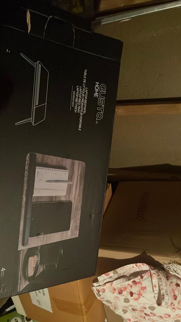 Laptop 4 standen mini tafeltje, Computers en Software, Laptoptafels, Ophalen, Zo goed als nieuw, In diepte verstelbaar