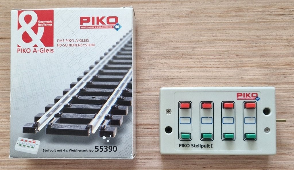 PIKO-wisselschakelaar 55390 voor bedienen 4 wissels, Gelijkstroom, Nieuw, Rails, Piko