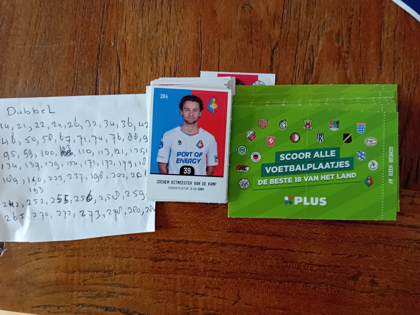 voetbal plaatjes, Ophalen of Verzenden