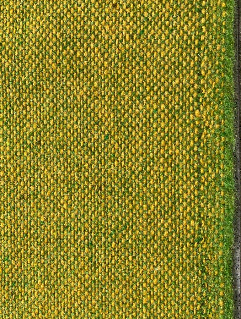 Bute Tweed 1407; donkergeel + appelgroen; restant meubelstof, Wol, Ophalen of Verzenden, 30 tot 120 cm, Groen