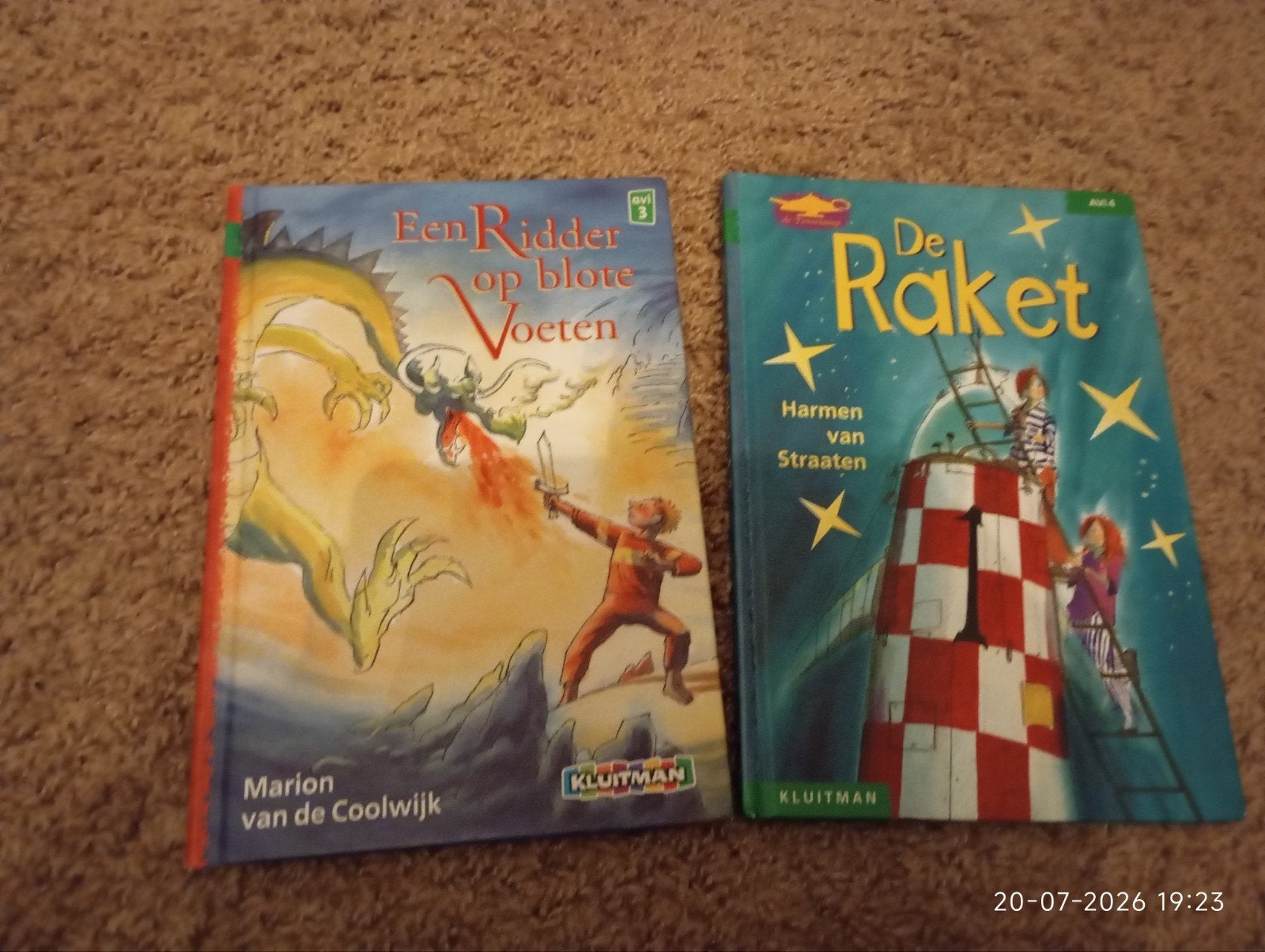 2 Kinderboeken: Een Ridder op blote Voeten & De Raket, Ophalen, Gelezen, Marion van de Coolwijk, Harmen van Straaten, Fictie algemeen