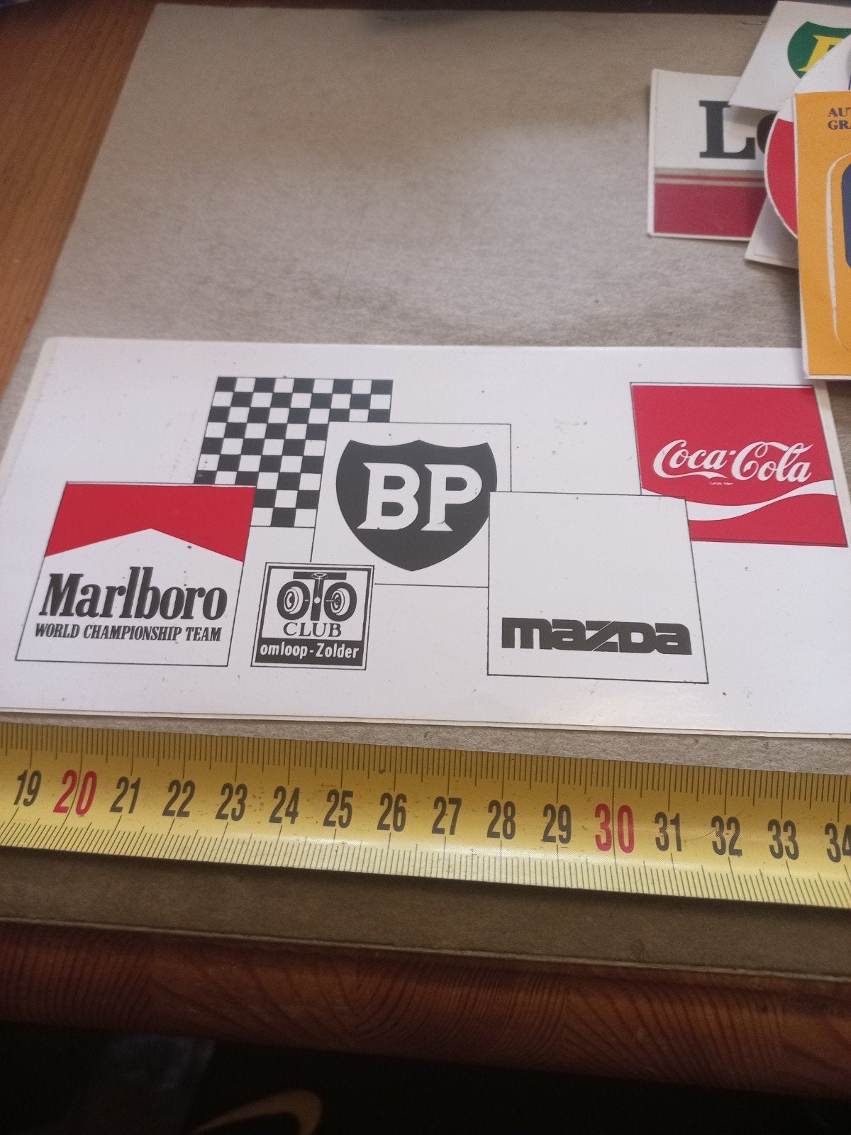 Vintage race sponsor stickers - Marlboro, Coca-Cola, BP, Ophalen of Verzenden