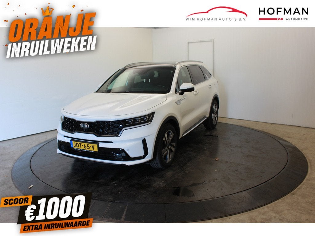 Kia Sorento 4WD Exe 266Pk Trekh Donkere hemel Parel lak Bose, Auto's, Kia, Gebruikt, 4 cilinders, Met garantie (alle), Hybride Elektrisch/Benzine