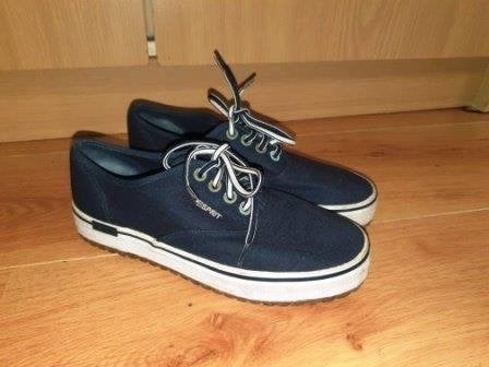 Esprit sneakers mt.37 blauw canvas en rubber zool, Blauw, Ophalen of Verzenden, Esprit, Sneakers of Gympen