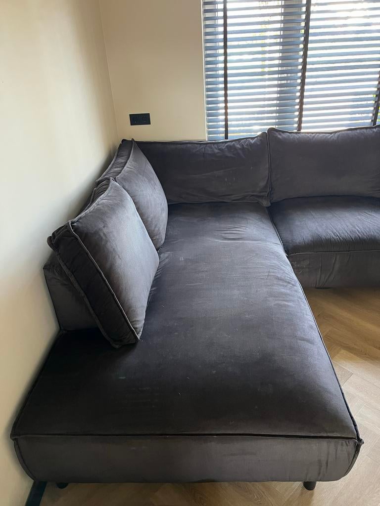 Hoekbank antracietgrijs, Ophalen, Gebruikt, 300 cm of meer, Industrieel