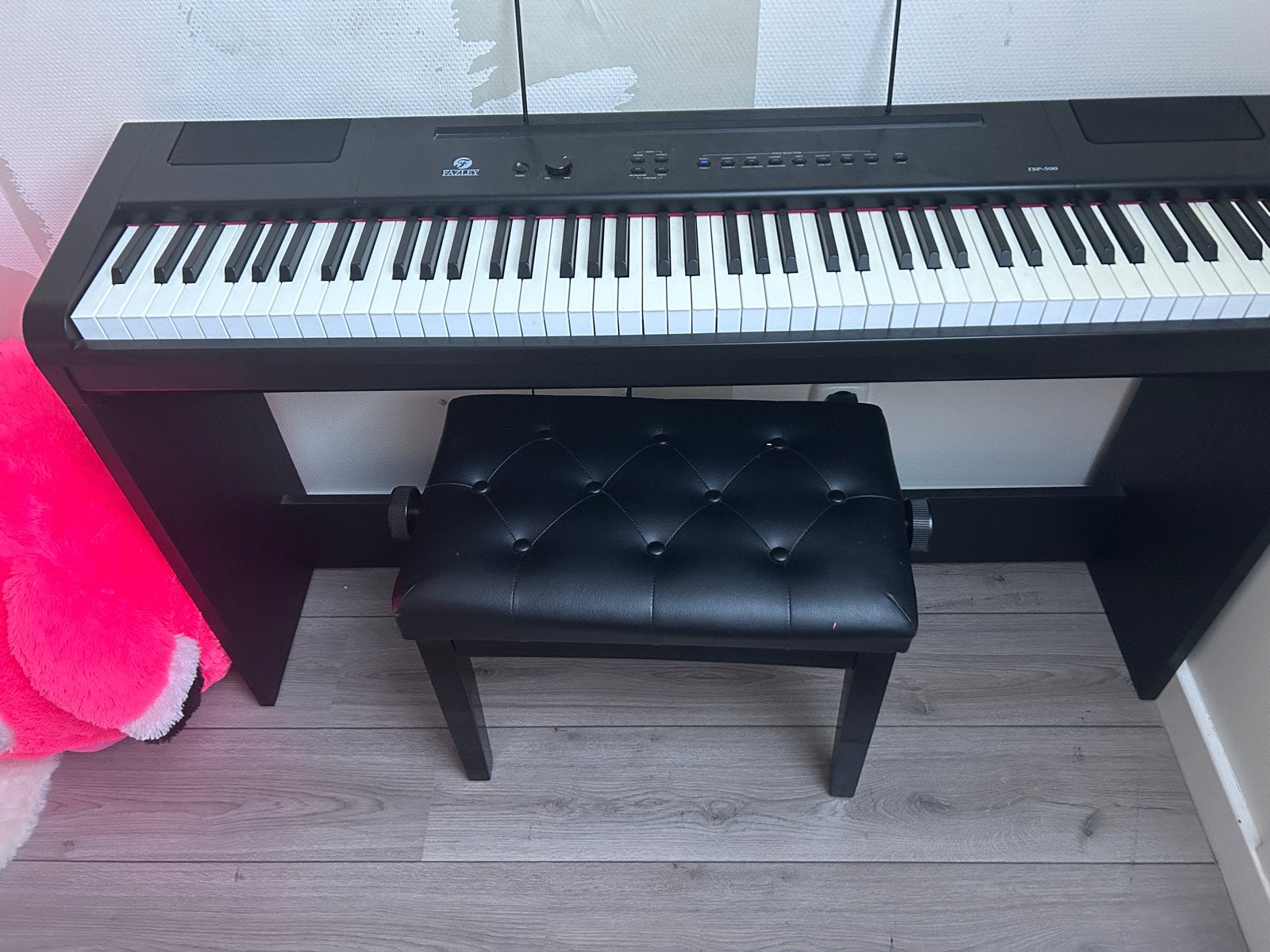 Fazley FDP-200 Digitaal Piano met Krukje - Zwart, Muziek en Instrumenten, Ophalen, Zwart, Digitaal, Zo goed als nieuw