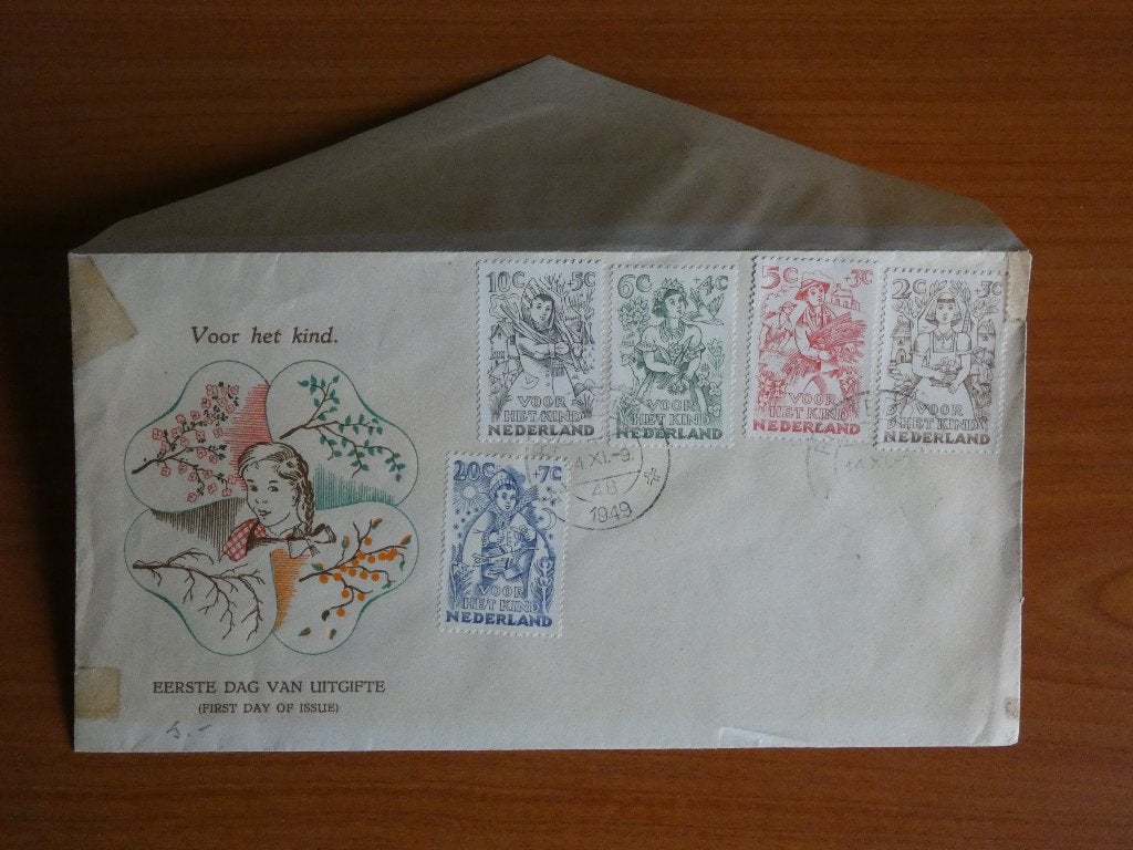 Voorloper FDC kind 1949, Ophalen of Verzenden, Onbeschreven, Nederland