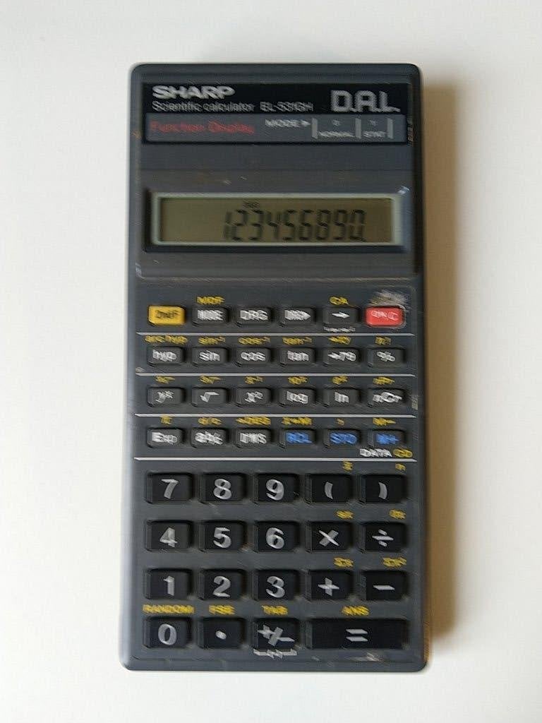 sharp scientific calculator EL-531GH, Ophalen of Verzenden, Gebruikt