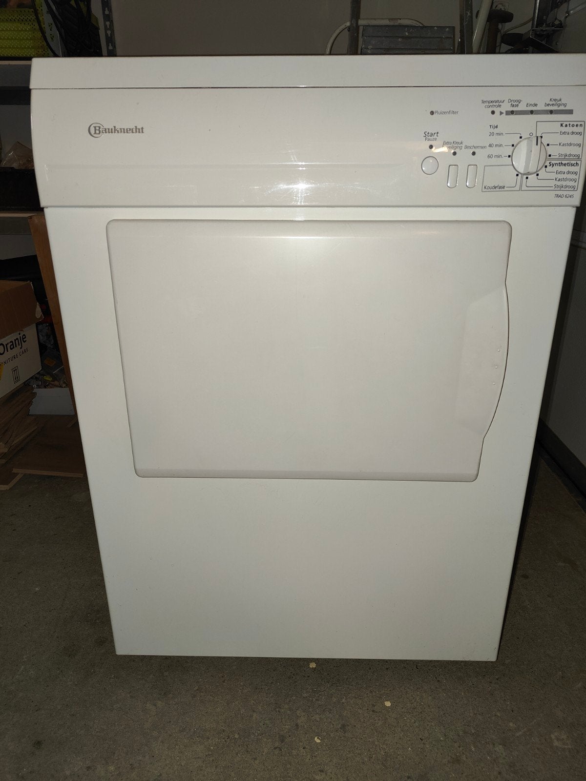 Gratis afhalen Bauknecht wasdroger, 6 tot 8 kg, Gebruikt, Ophalen of Verzenden, Voorlader