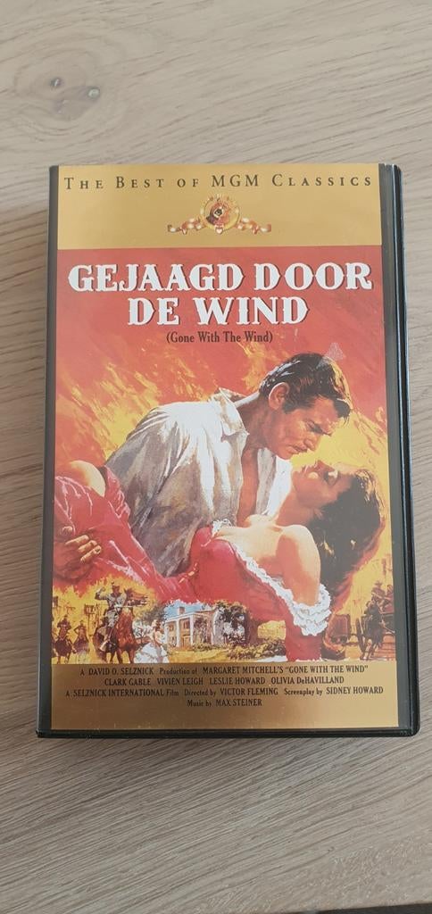 VHS film Gejaagd door de wind, Cd's en Dvd's, Alle leeftijden, Ophalen, Zo goed als nieuw