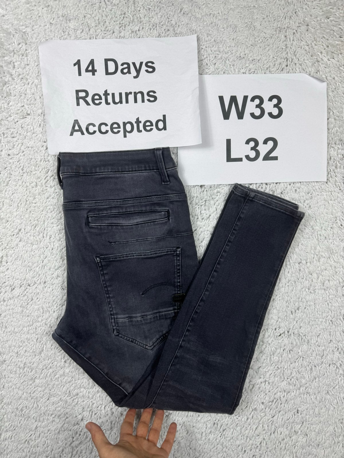 G-Star D-Staq 3D Skinny Jeans - Donkergrijs W33 L32, Ophalen of Verzenden, H, H, H