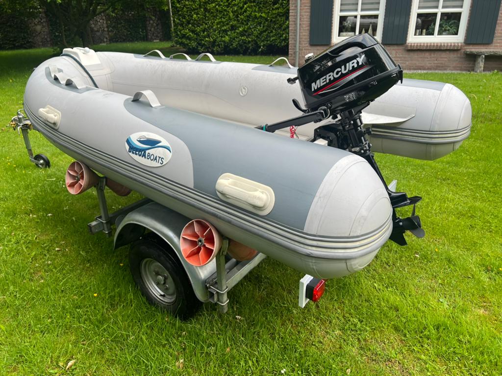 Belua rib met 6pk Mercury en trailer, Ophalen, Zo goed als nieuw