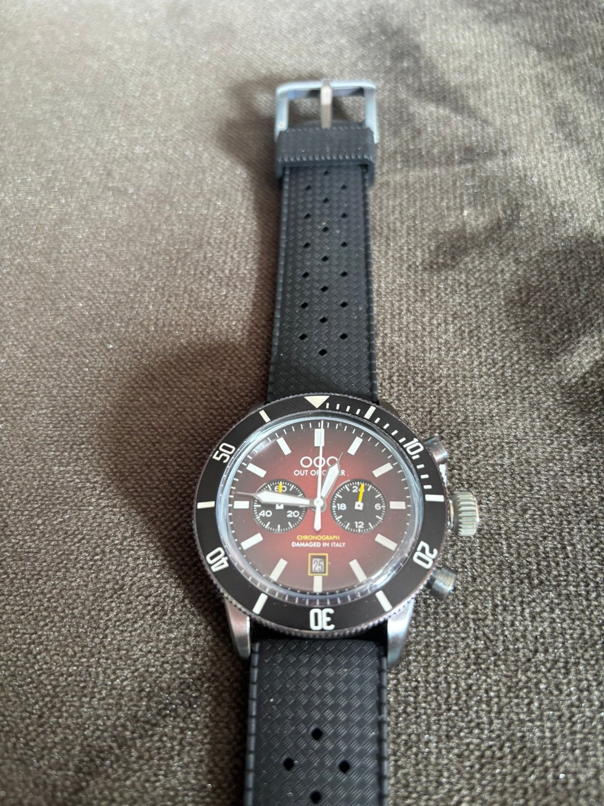 Out of Order Pilot Cronografo red, Overige merken, Staal, Polshorloge, Nieuw