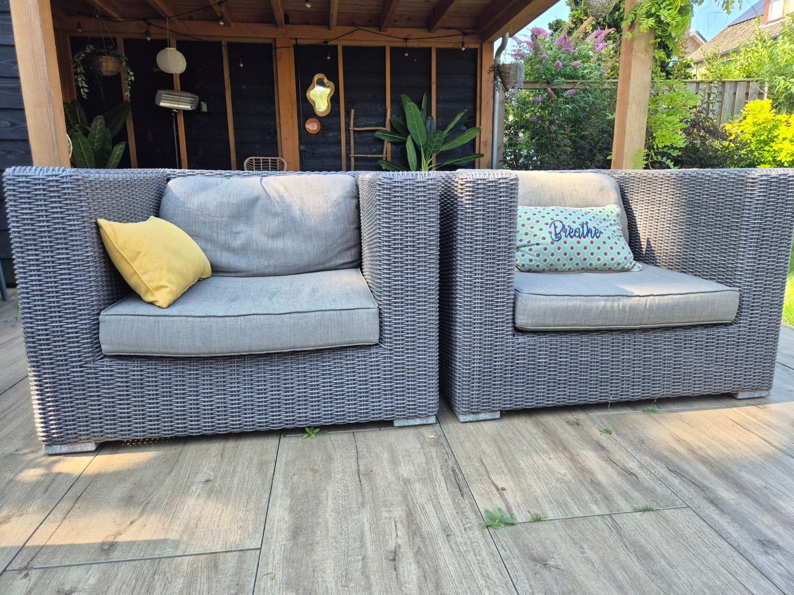 Bellagio Wicker Loungestoel 4x, Ophalen, 4 zitplaatsen, Gebruikt, Loungeset