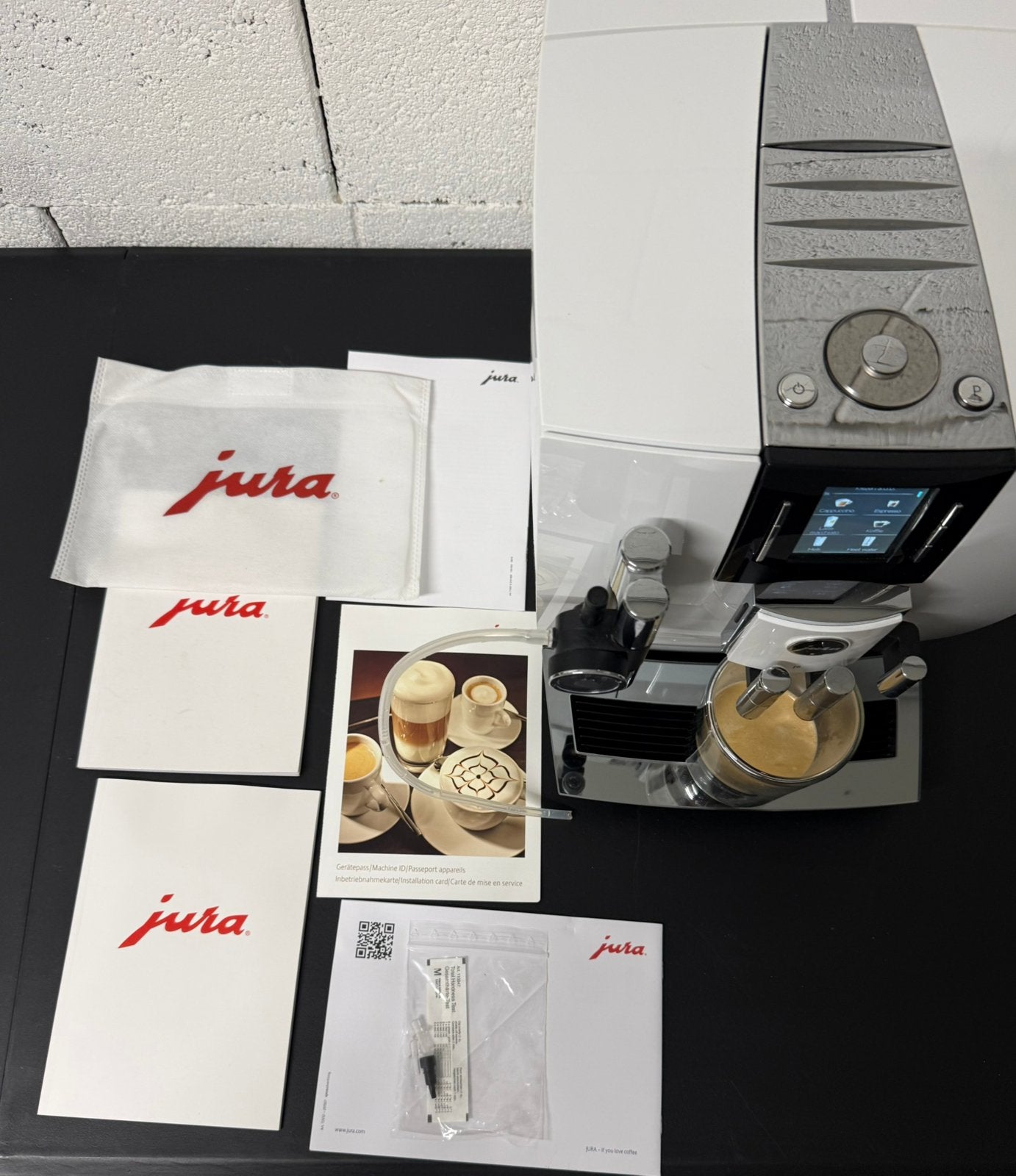 Jura J6 Piano White + Originele Doos & Boekjes, Witgoed en Apparatuur, Koffiezetapparaten, Ophalen, 10 kopjes of meer, Koffiemachine