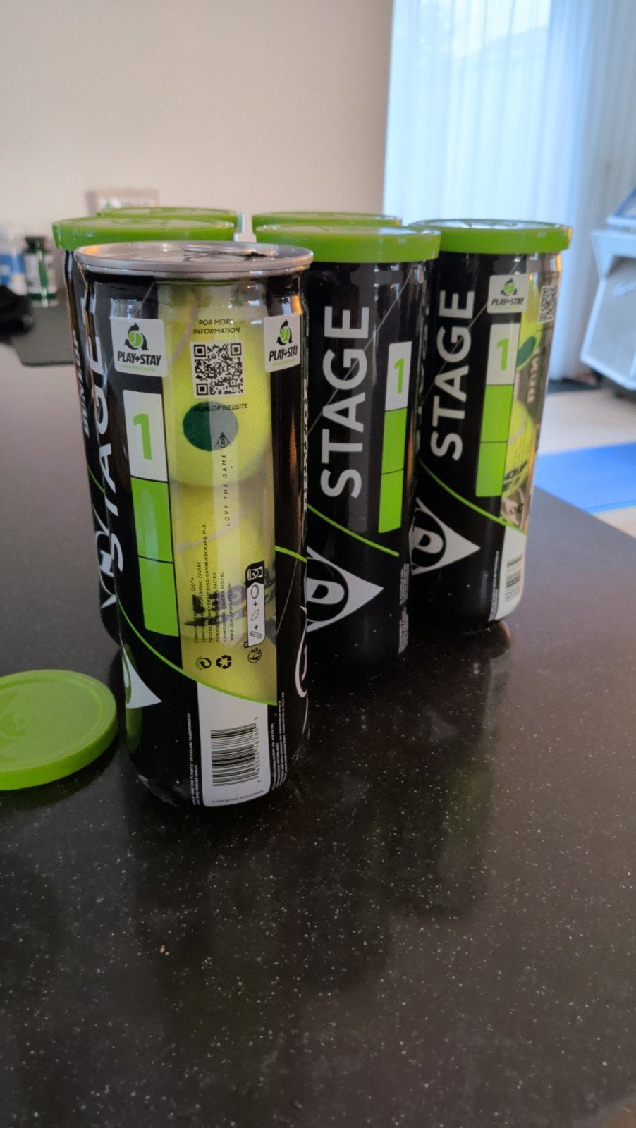 Dunlop Stage 1 Tennisballen groen - Nieuw en Ongeopen, Sport en Fitness, Tennis, Ballen, L00, Nieuw, Ophalen of Verzenden