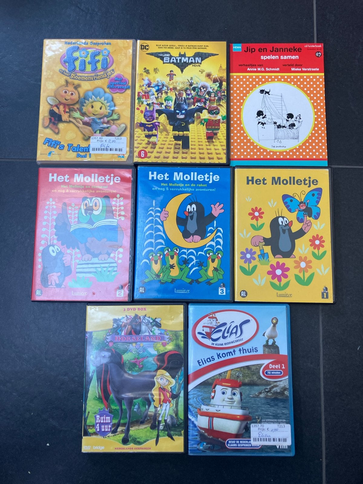 Diverse Kinder DVD's: Fifi, Batman, Molletje, Elias, Horsela, Gebruikt, Animatie, Alle leeftijden, Film