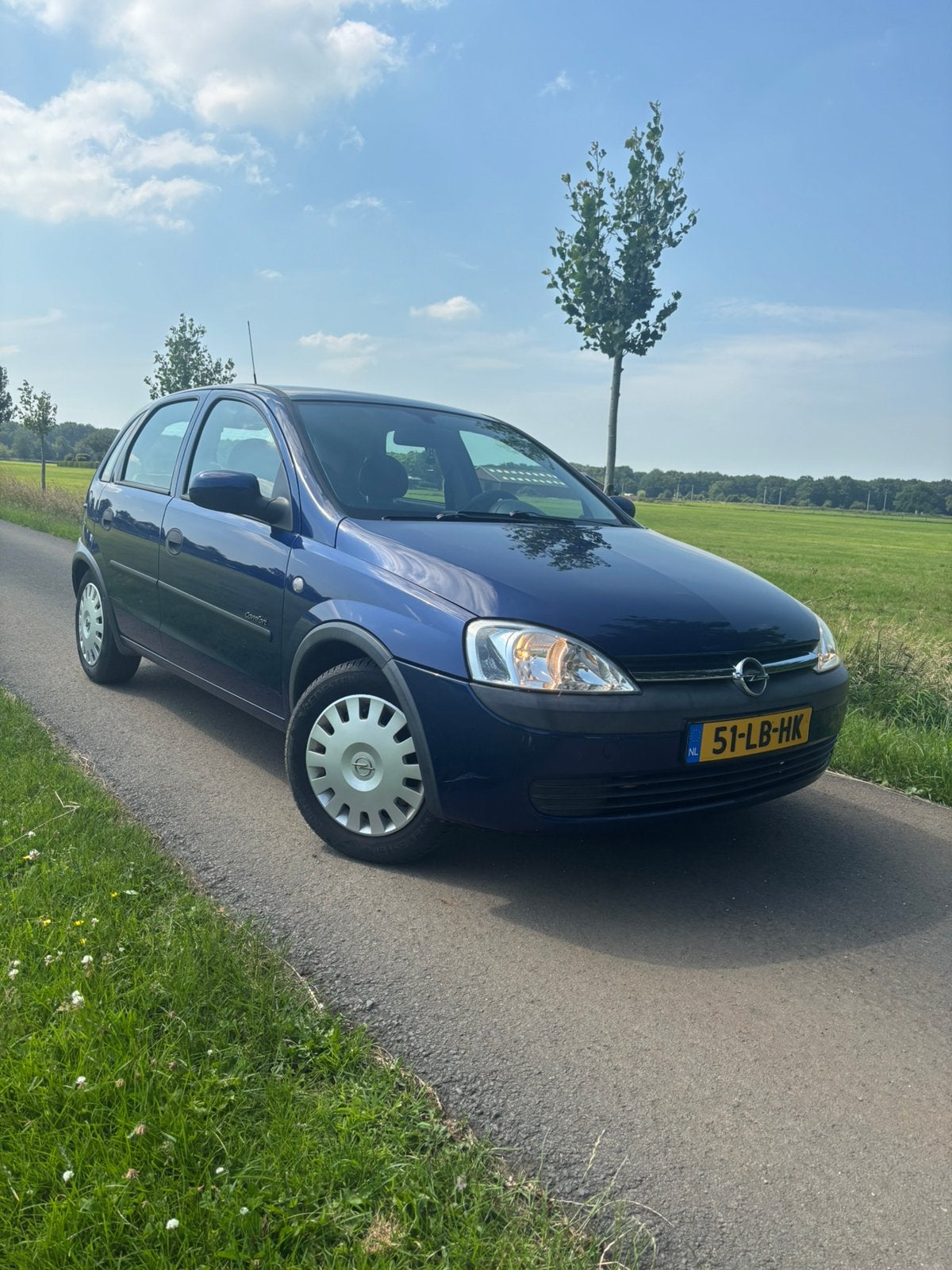 Opel Corsa 1.2 – 5-deurs – Airco, 31 €/maand, Blauw, Origineel Nederlands, Handgeschakeld