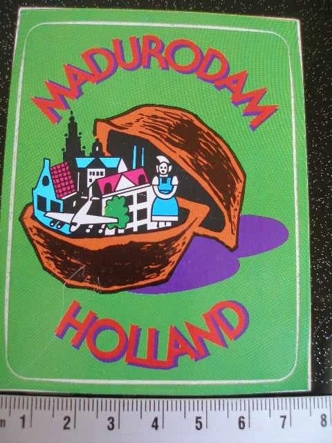 sticker madurodam holland notendop groen, Verzenden, Zo goed als nieuw, Bedrijf of Vereniging