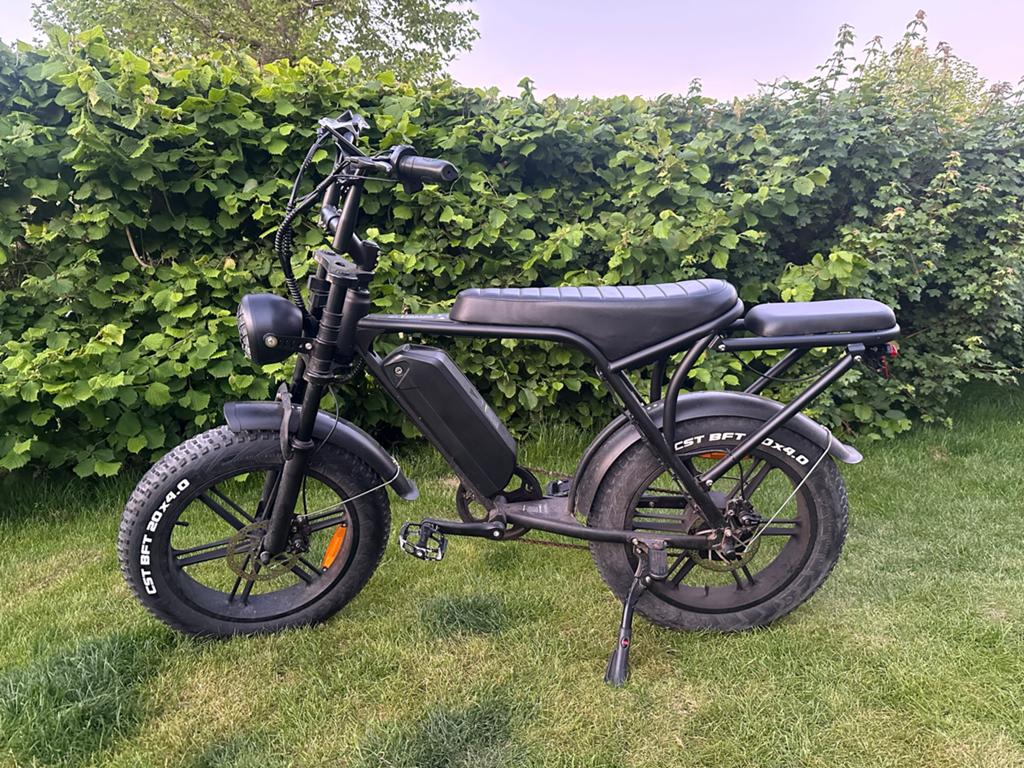 Stoere Fatbike Ouxi V8 E-bike - Zwart, Zo goed als nieuw, Zo goed als nieuw, 51 tot 55 cm, 50 km per accu of meer, Ophalen