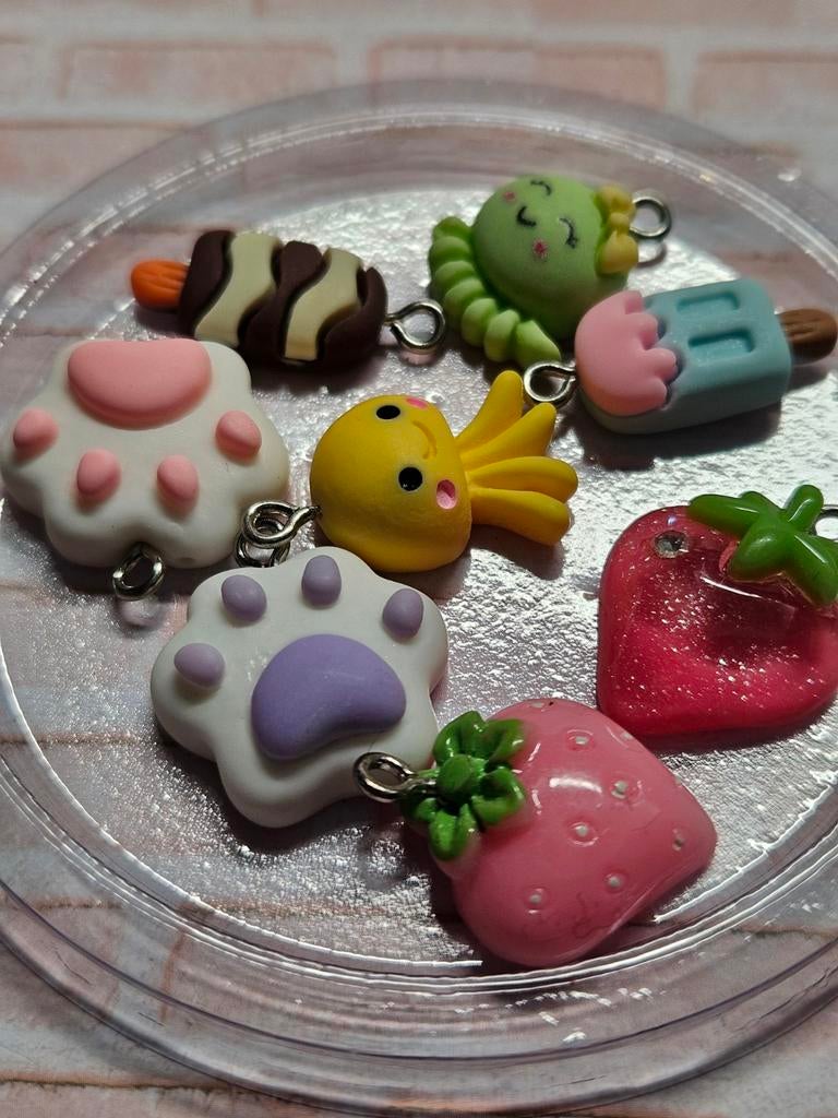 8x Dierenpootjes, IJsjes, Aardbeien & Meer!, Ophalen, Nieuw, Hanger