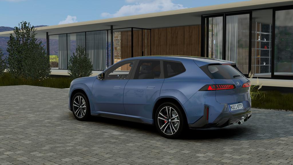 BMW iX3 40 eDrive M Sport / Panoramadak / Trekhaak / Parking, Auto's, BMW, Automaat, Achterwielaandrijving, Blauw, Leder