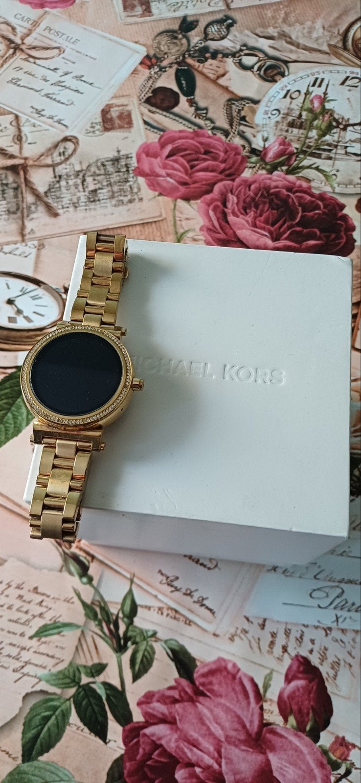 Michael Kors Smartwatch Goud - Zo goed als nieuw, Ophalen of Verzenden, Zo goed als nieuw, Geel, Michael Kors