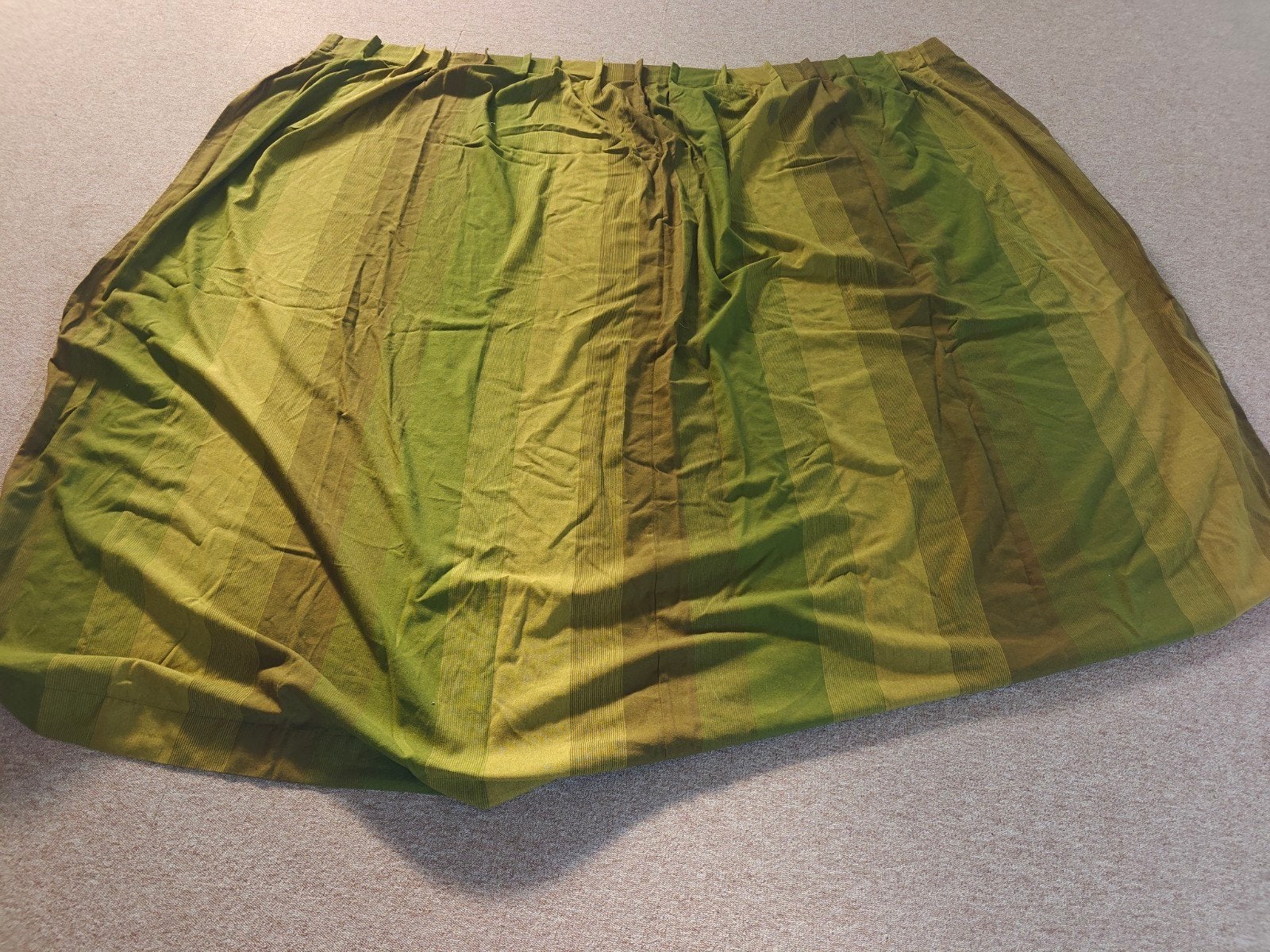 retro groen gestreept gordijn 1.73 bij 1.91, Ophalen of Verzenden, Groen, Gordijn