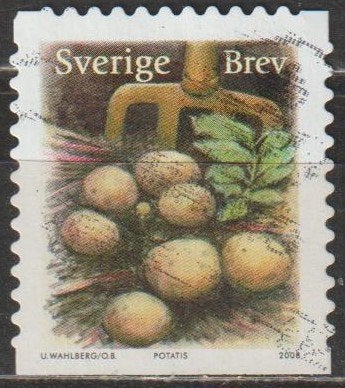 3944. Zweden 2657 gest. Aardappelen, Verzenden, Zweden, Gestempeld