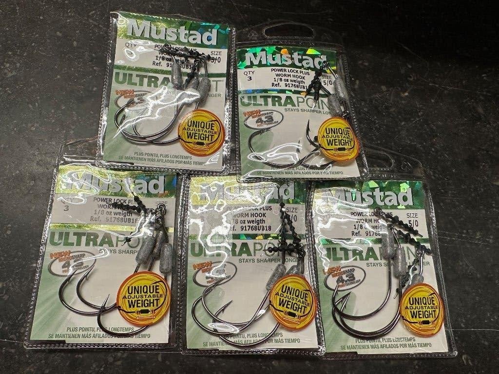 7x pakje Mustad Grip pin swim haken maat 2/0, Haak, Nieuw, Mustad, Ophalen of Verzenden
