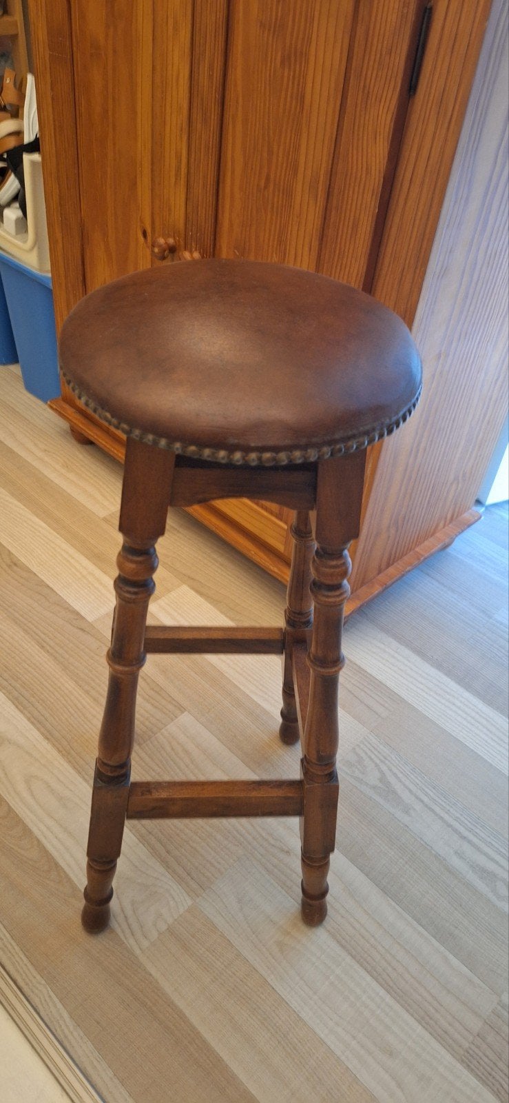 Vintage barkruk 75 cm hoog, Huis en Inrichting, Ophalen, Gebruikt, Met voetsteun, 60 tot 90 cm