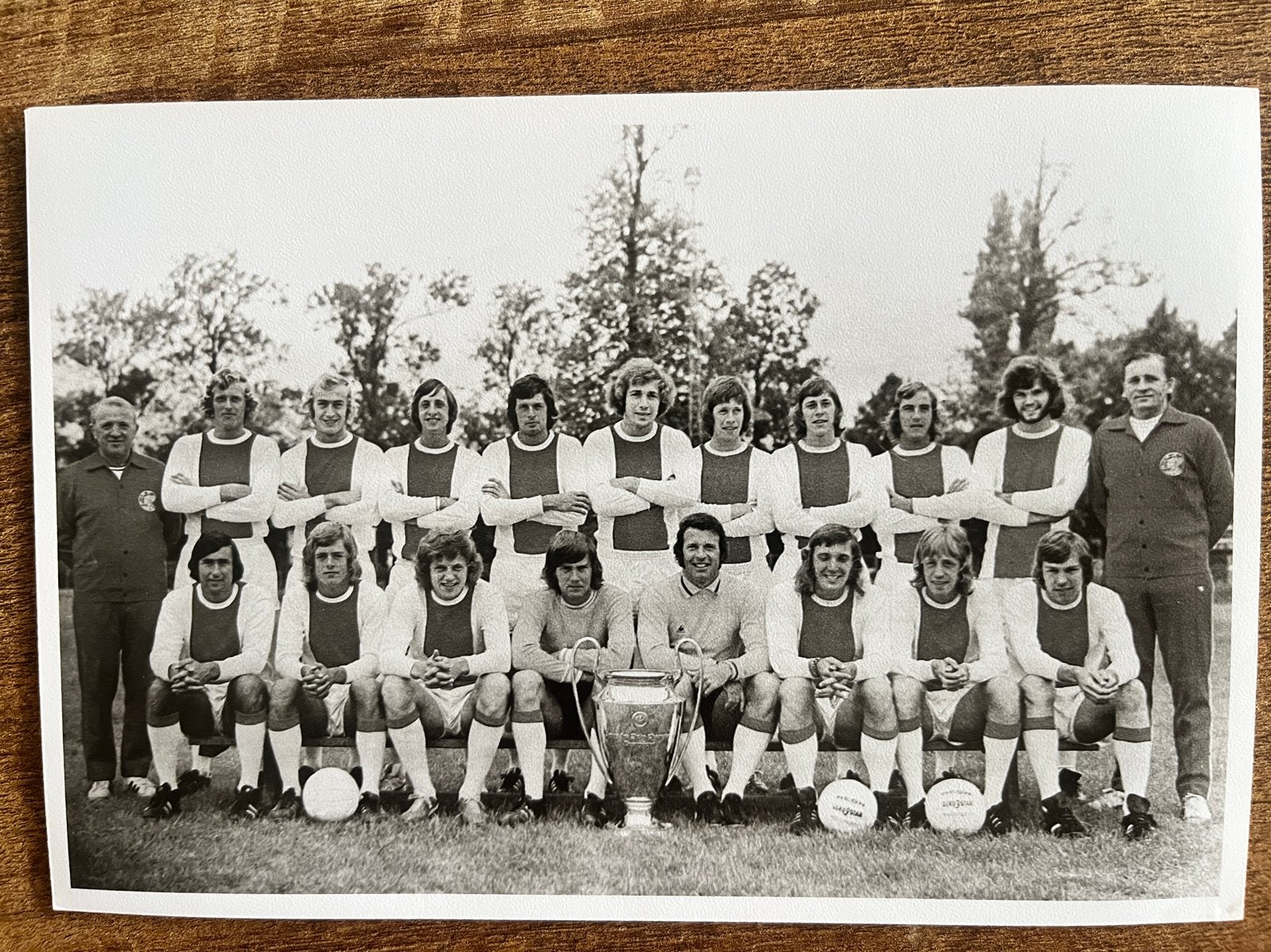 Oude persfoto Ajax 1972/1973 met Johan Cruyff, 1960 tot 1980, Gebruikt, Foto, Ophalen of Verzenden