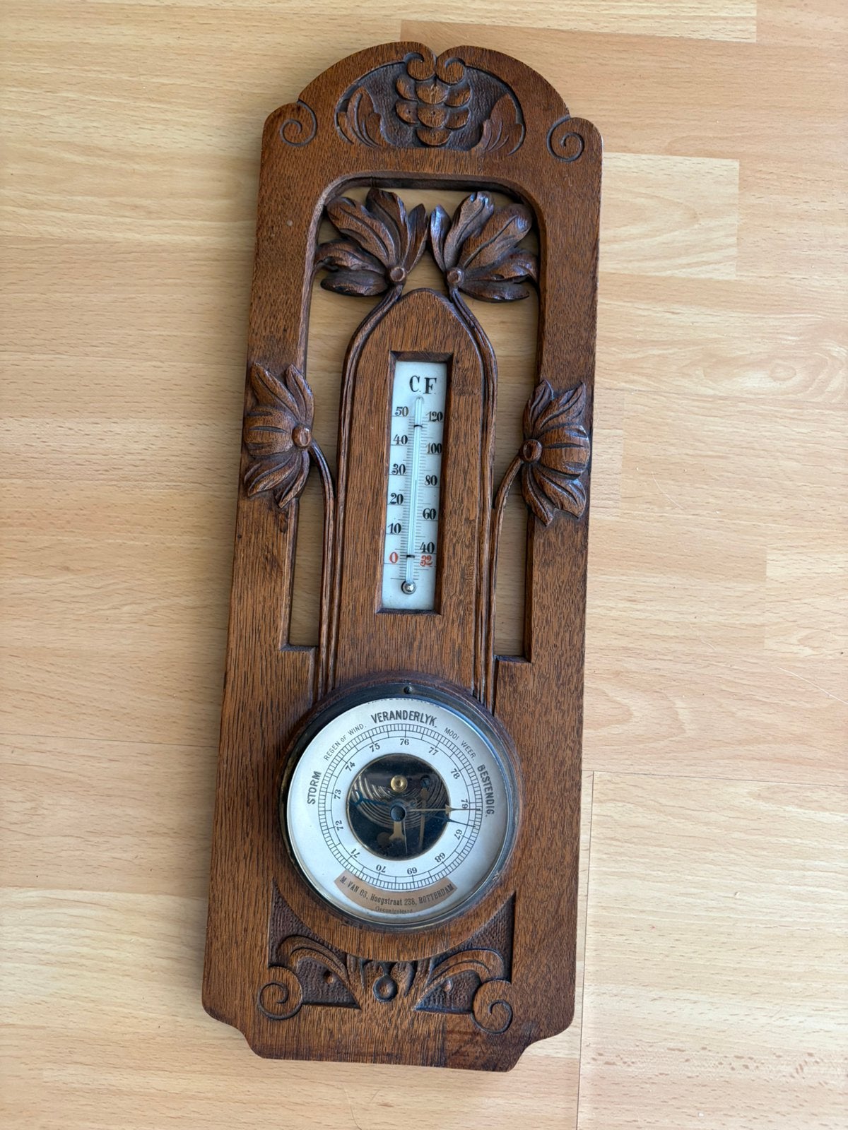 Te koop oude hygrometer en thermometer, Ophalen, Zo goed als nieuw