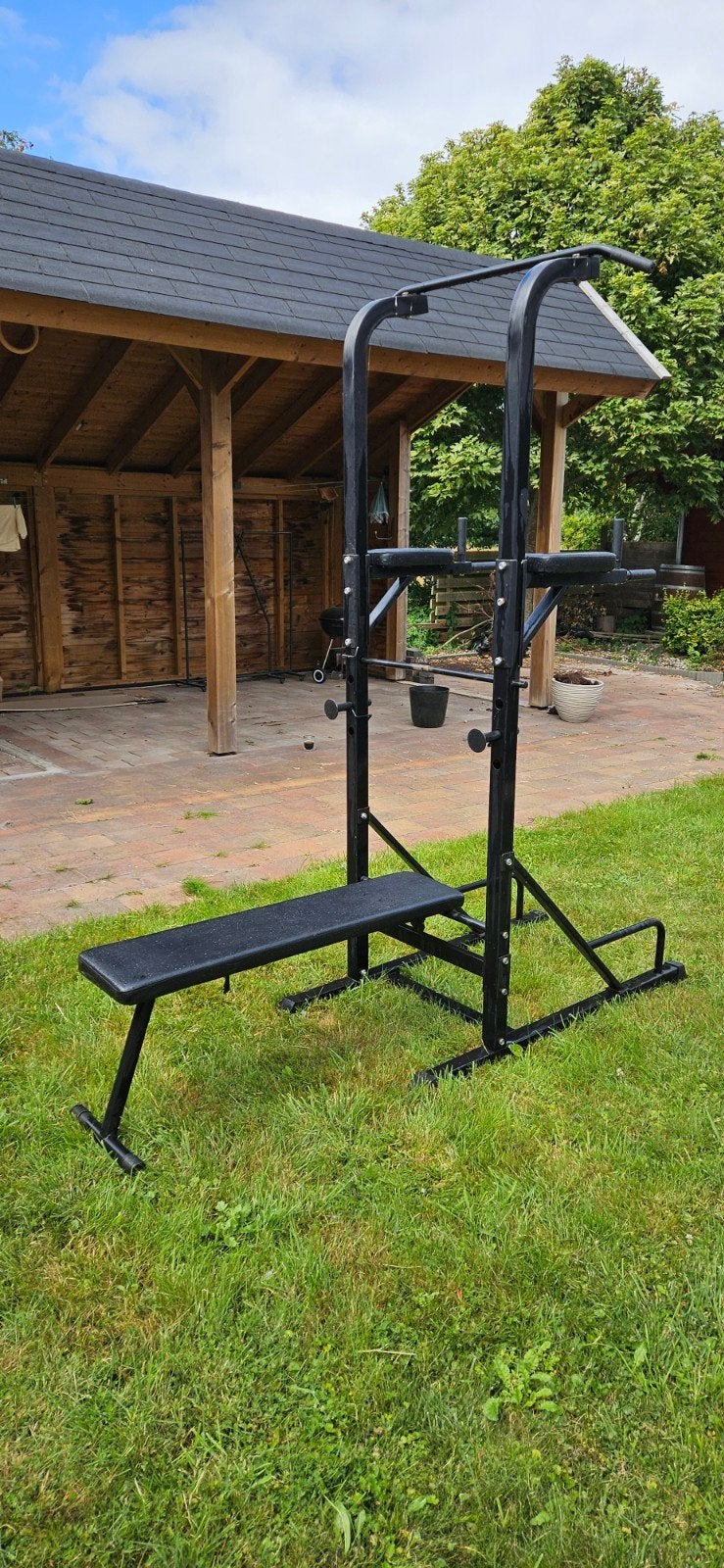 Pull up bar met bankje - complete thuistraining, Ophalen, Gebruikt, Buik, Oprekstang
