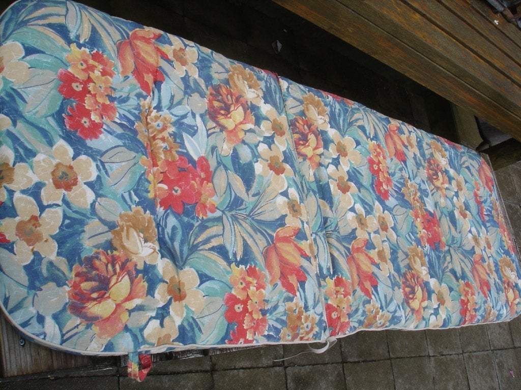 retro/vintage tuinstoelkussen / tuinstoel kussen, Tuin en Terras, Tuinmeubel-accessoires, Ophalen, Gebruikt
