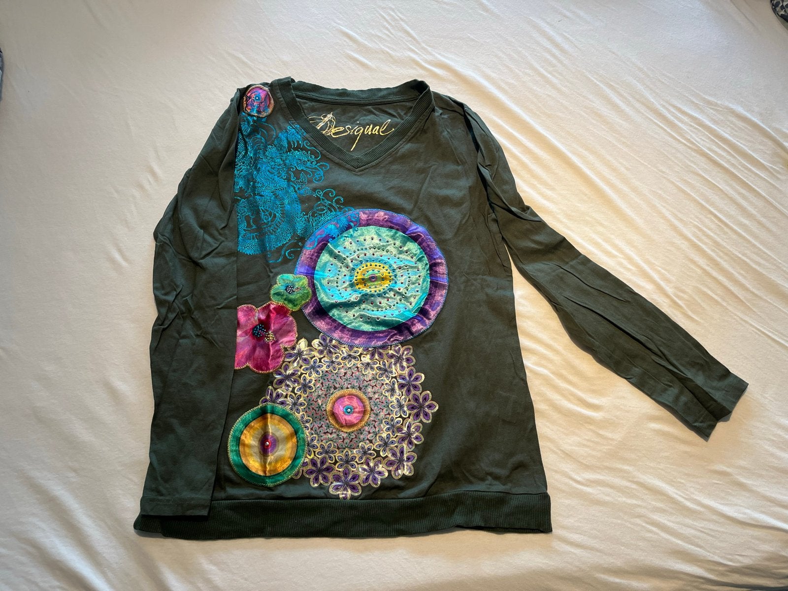 Desigual shirt/tuniek - Maat M, Kleding | Dames, T-shirts, Maat 38/40 (M), Meerkleurig, Ophalen of Verzenden, Lange mouw