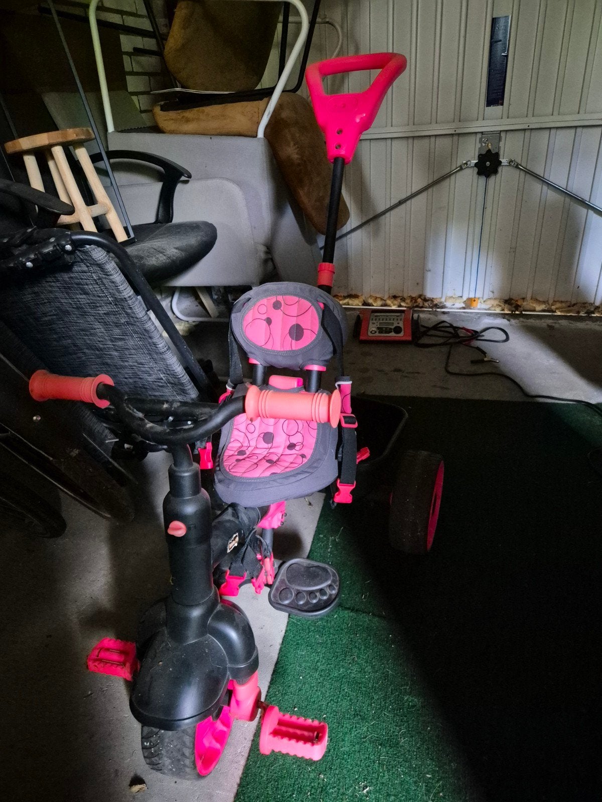 Little Tikes driewieler met duwstang, Ophalen, Gebruikt