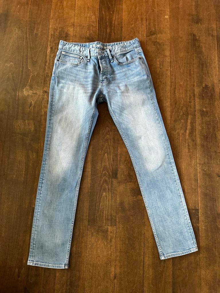 Denham spijkerbroek blauw Razor maat W34 L34 (17), Blauw, Ophalen of Verzenden, Zo goed als nieuw, W33 - W34 (confectie 48/50)