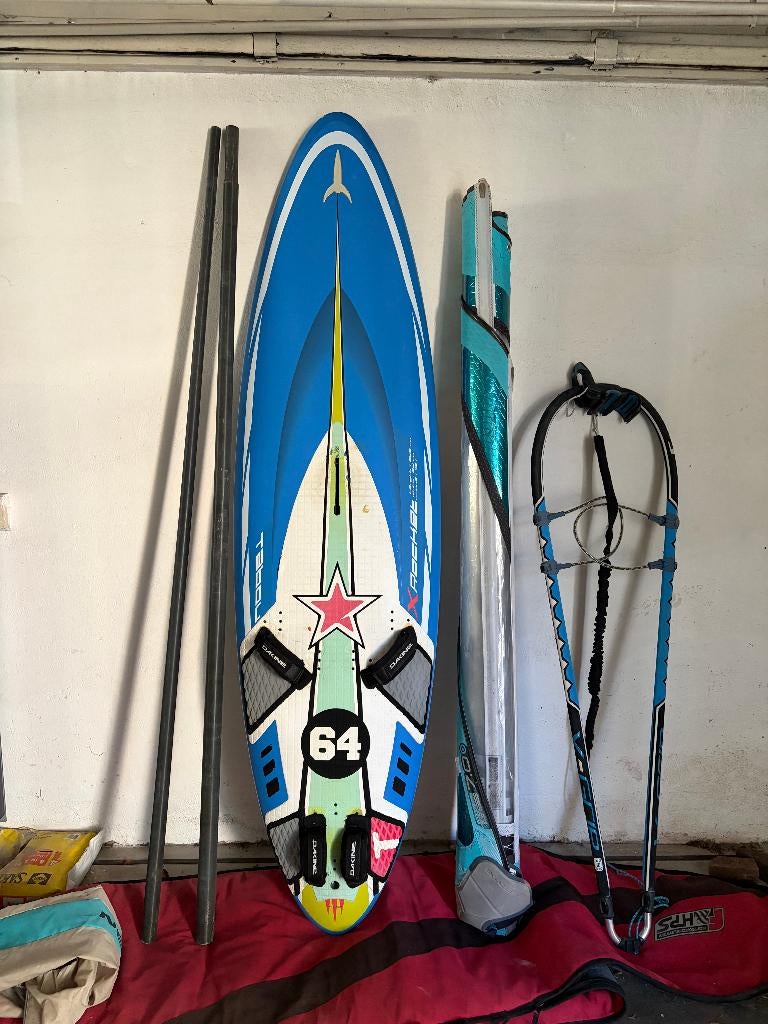 Surfplank Tabou Rocket 115 liter met zeil en mast, Ophalen, Gebruikt, 7 m² of meer, Minder dan 250 cm