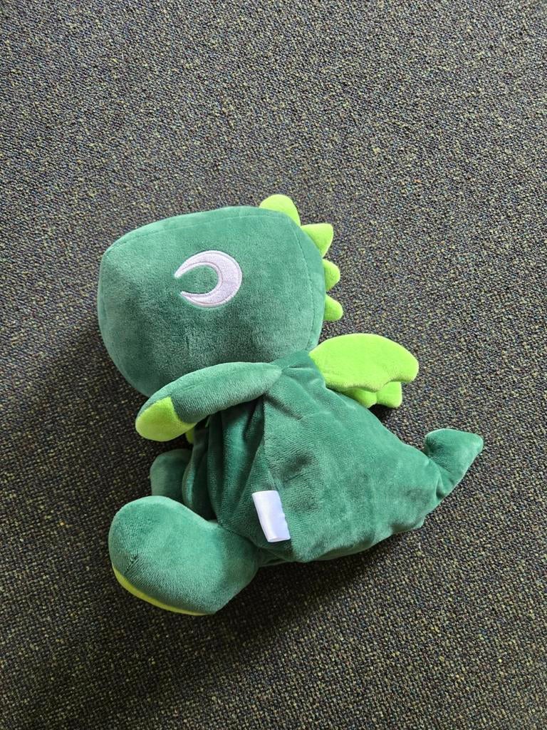 Groene pluche draak met opbergzakje in buik, Ophalen, Groen, Overige merken, Overige karakters