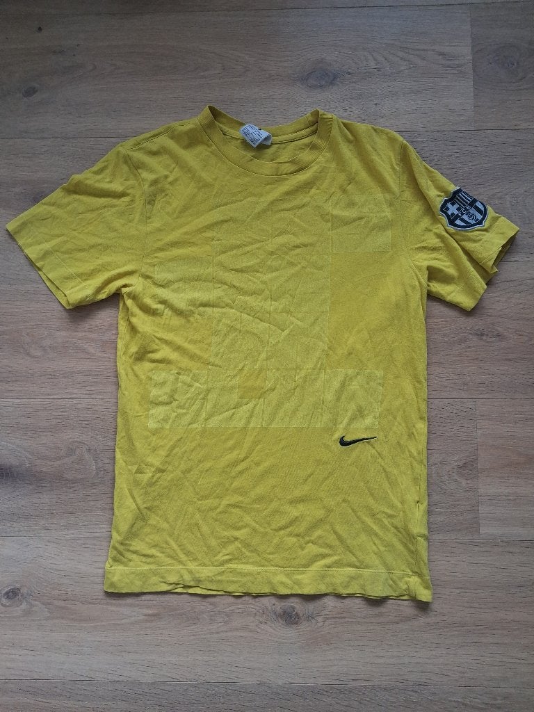 Geel FC Barcelona voetbalshirt - Maat S, Maat S, Ophalen of Verzenden, Gebruikt, Shirt