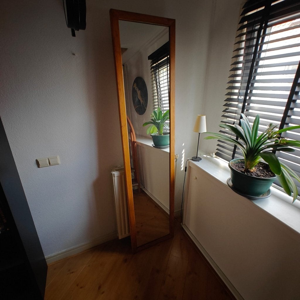 Spiegel winkelkwaliteit, Huis en Inrichting, Woonaccessoires | Spiegels, Ophalen, Gebruikt, 200 cm of meer, Rechthoekig