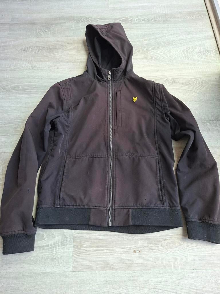 Lyle & Scott junior zwarte jas 15/16 jaar, Ophalen of Verzenden, Gebruikt, Jongen, Jas