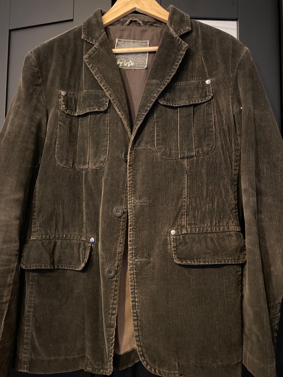 Stijlvol Bruin Corduroy Jasje - Maat M, Ophalen of Verzenden, Gedragen, Maat 56/58 (XL), Bruin