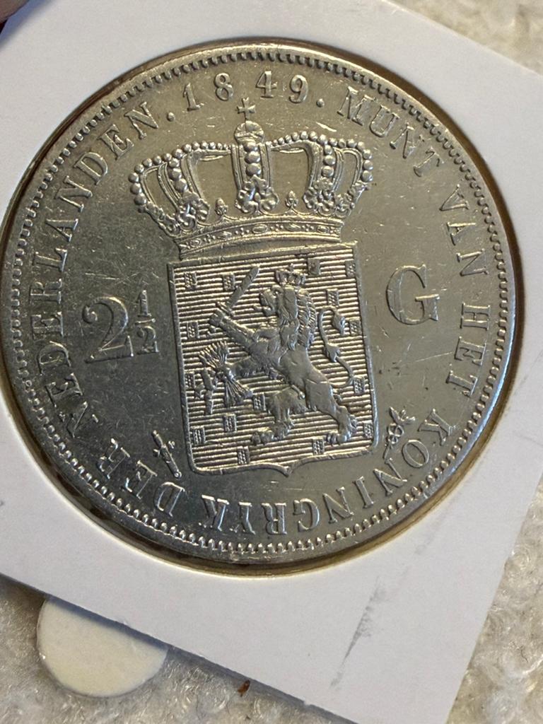 Rijksdaalder 1849 Willem III, Postzegels en Munten, Munten | Nederland, Koning Willem III, Zilver, Ophalen of Verzenden, Losse munt
