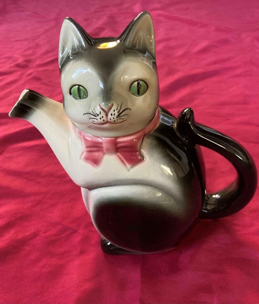 Theepot in de vorm van kat / poes, Antiek en Kunst, Ophalen