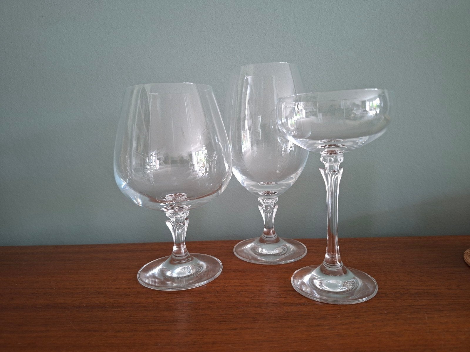 Set van 3 x 6 Vintage Glazen: Cocktail, Cognac, Bier, Ophalen of Verzenden