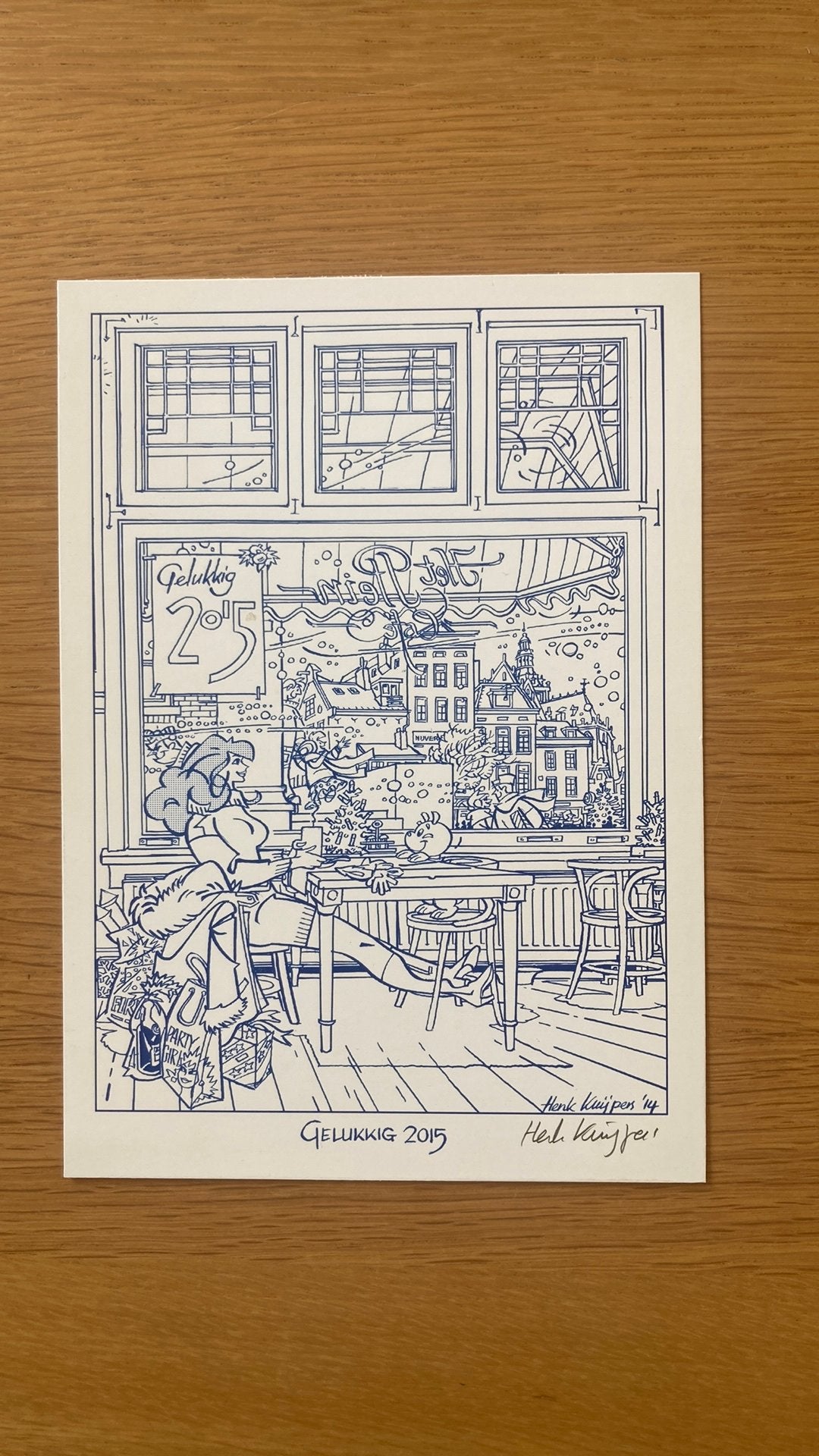 Franka kerstkaart 2014 "Gelukkig 2015", Boeken, Stripboeken, Eén stripboek, Ophalen of Verzenden, Zo goed als nieuw